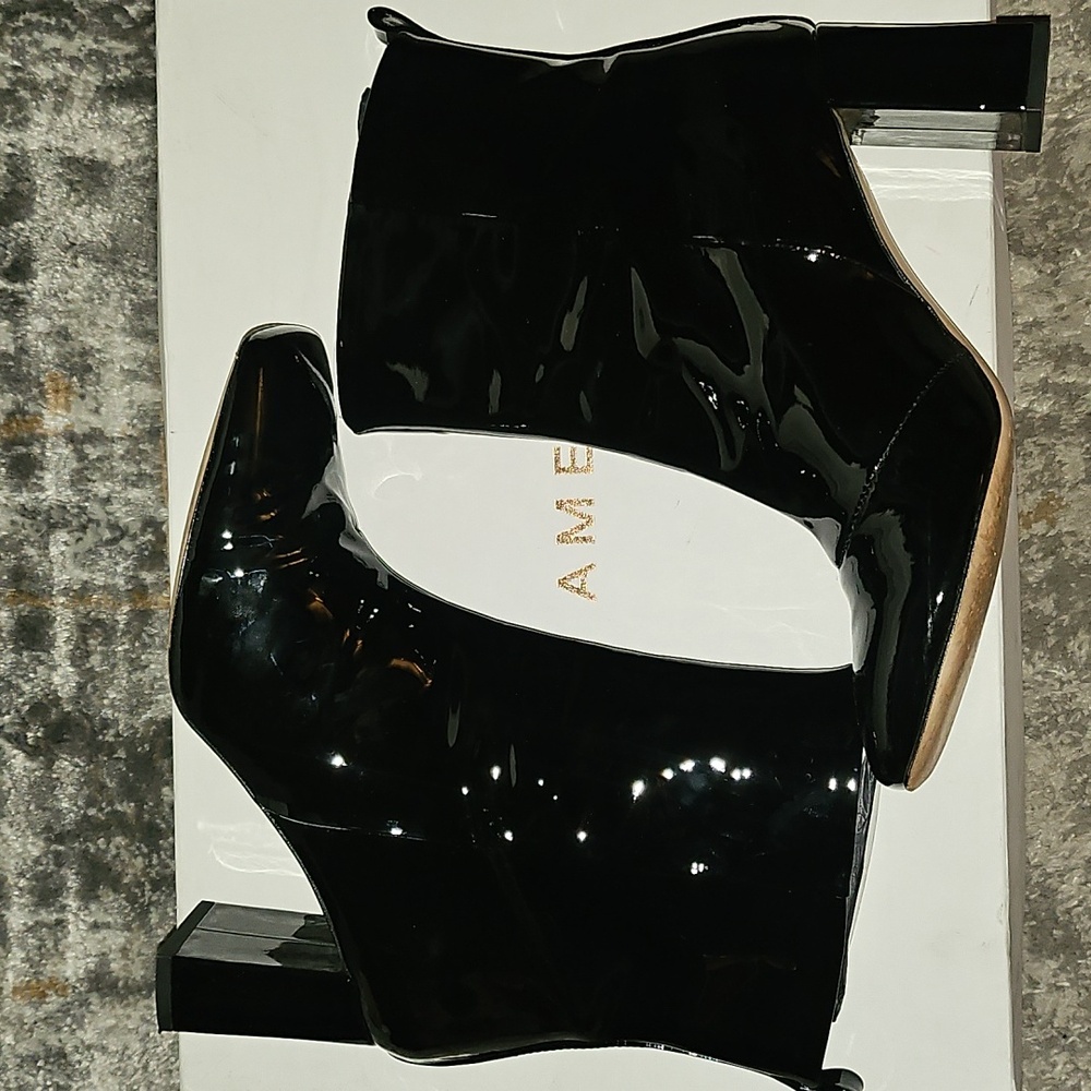 Good American patent leather Black Ankle Boots 9.5 - Picture 6 of 16